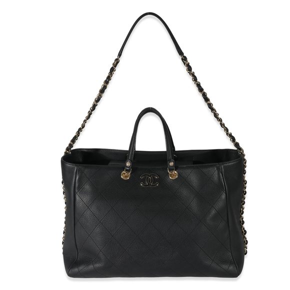 Chanel Black Quilted Bullskin Neo Soft Shopping Tote - Picture 1 of 7